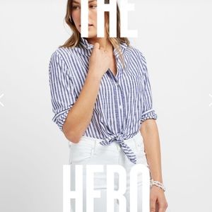Grayson Hero Striped Button Down in Size 2